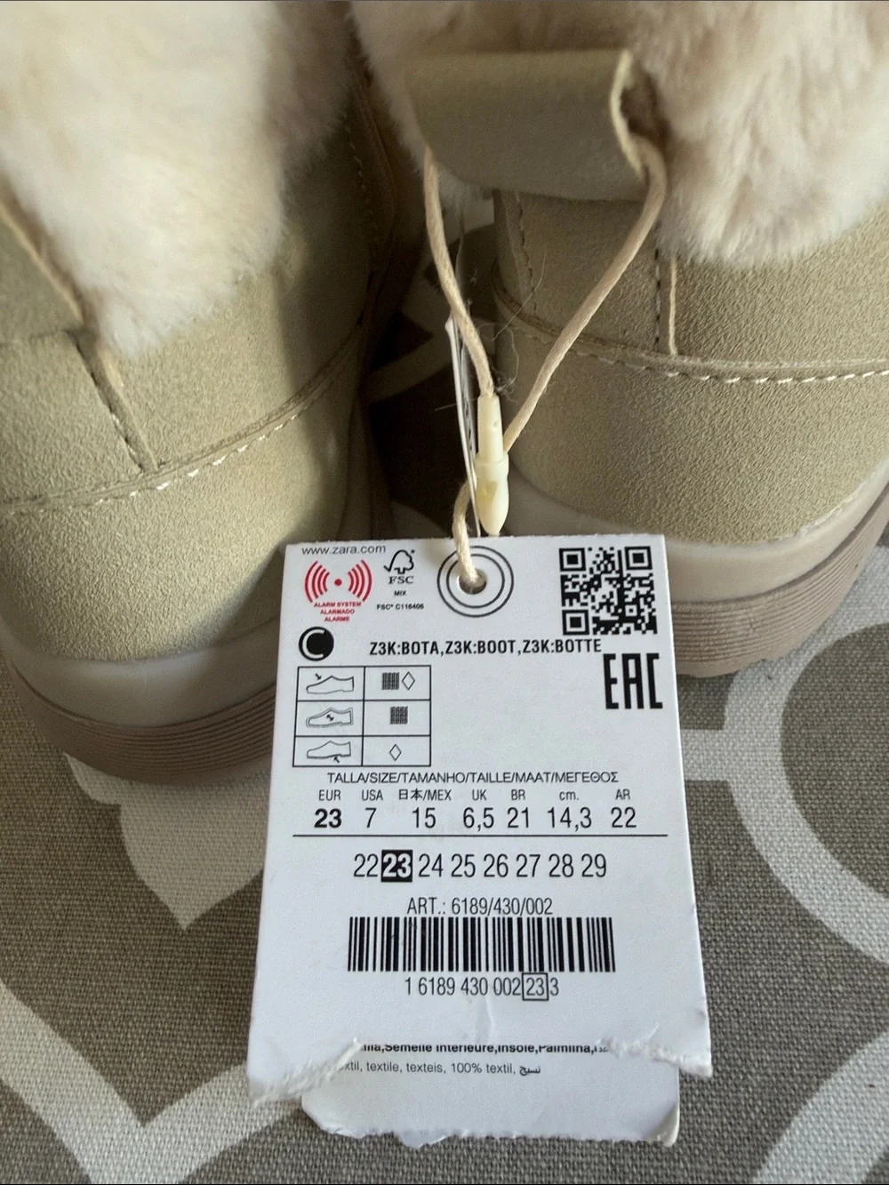 Zara plush faux